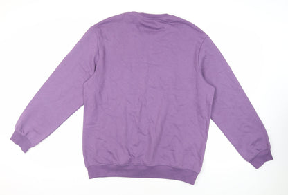 Mens UK Size L H&M Purple Pullover Sweatshirt