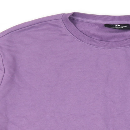 Mens UK Size L H&M Purple Pullover Sweatshirt