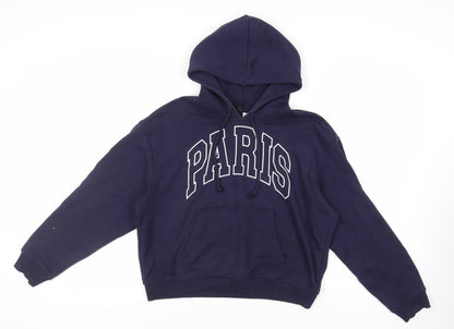 Womens UK Size L Divided by H&M Blue Pullover Hoodie