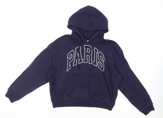 Womens UK Size L Divided by H&M Blue Pullover Hoodie
