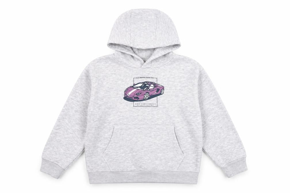 Next Boys Grey Cotton Pullover Hoodie Size 5 Years Pullover - Sports Car