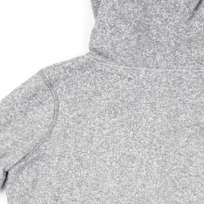 Hudson & Rose Womens Grey Cotton Pullover Hoodie Size 14 Button - Pockets