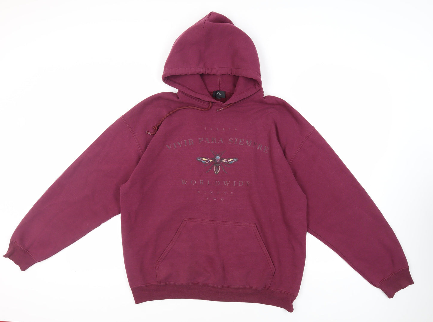 Mens UK Size L River Island Purple Pullover Hoodie