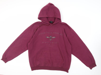 Mens UK Size L River Island Purple Pullover Hoodie