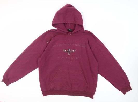 Mens UK Size L River Island Purple Pullover Hoodie