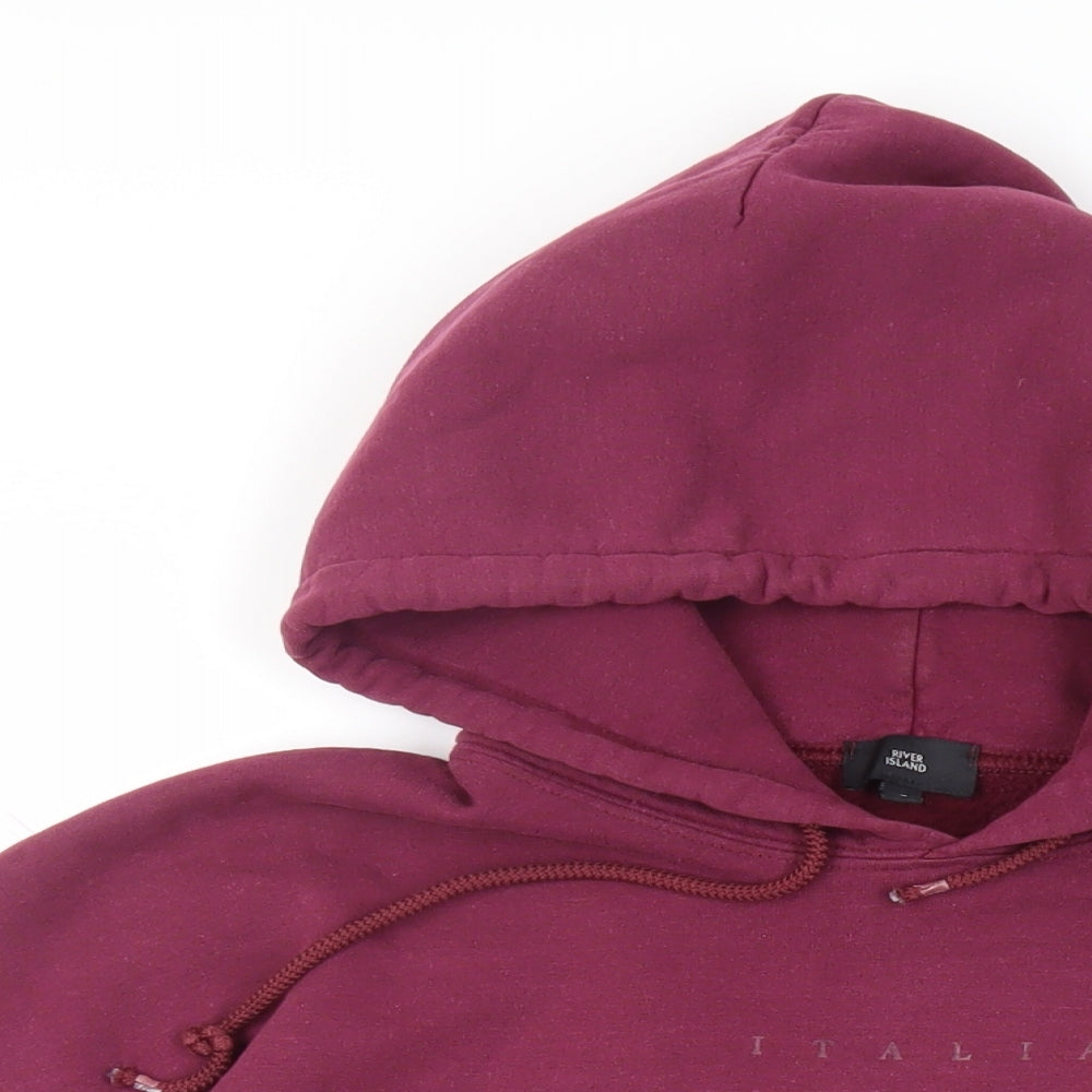 Mens UK Size L River Island Purple Pullover Hoodie