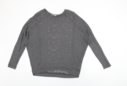 Womens UK Size 16 Label Lab Grey Basic T-Shirt