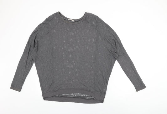 Womens UK Size 16 Label Lab Grey Basic T-Shirt