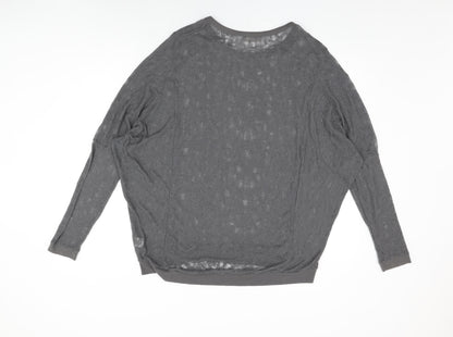 Womens UK Size 16 Label Lab Grey Basic T-Shirt