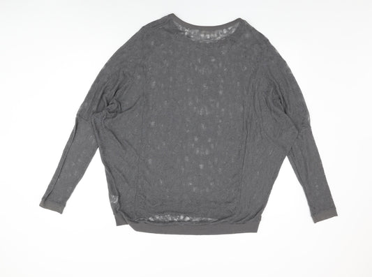 Womens UK Size 16 Label Lab Grey Basic T-Shirt