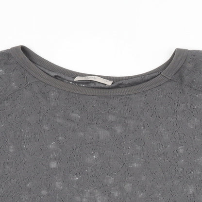 Womens UK Size 16 Label Lab Grey Basic T-Shirt