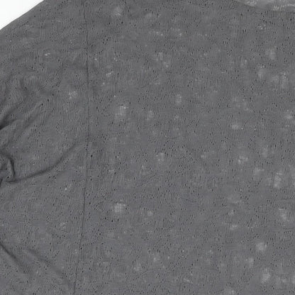 Womens UK Size 16 Label Lab Grey Basic T-Shirt