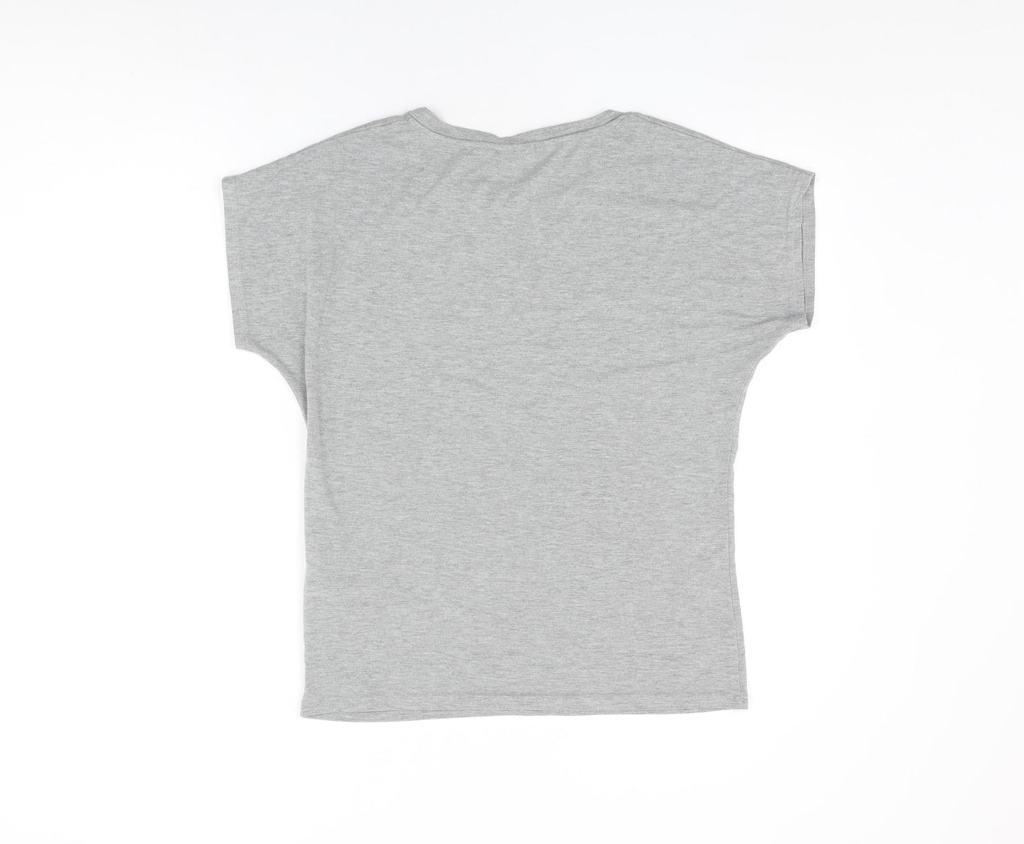 b.young Womens Grey Viscose Basic T-Shirt Size XS Round Neck - NYC Motorcycle Club