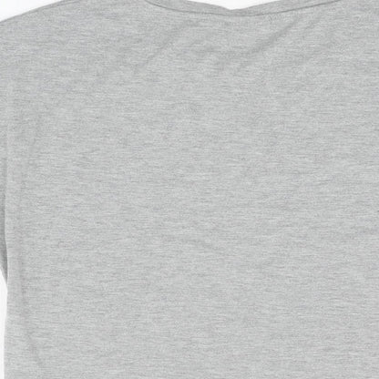 b.young Womens Grey Viscose Basic T-Shirt Size XS Round Neck - NYC Motorcycle Club