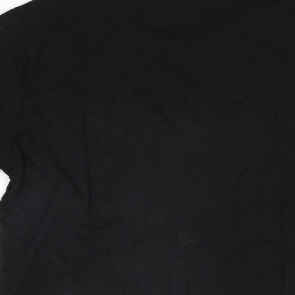 Boohoo Womens Black Viscose Basic T-Shirt Size 10 Round Neck - Bride's Squad