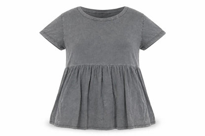 Womens UK Size 10 New Look Grey Basic T-Shirt