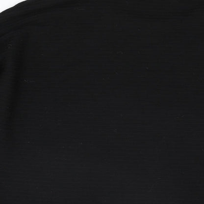 New Look Womens Black Polyester Basic T-Shirt Size M Round Neck
