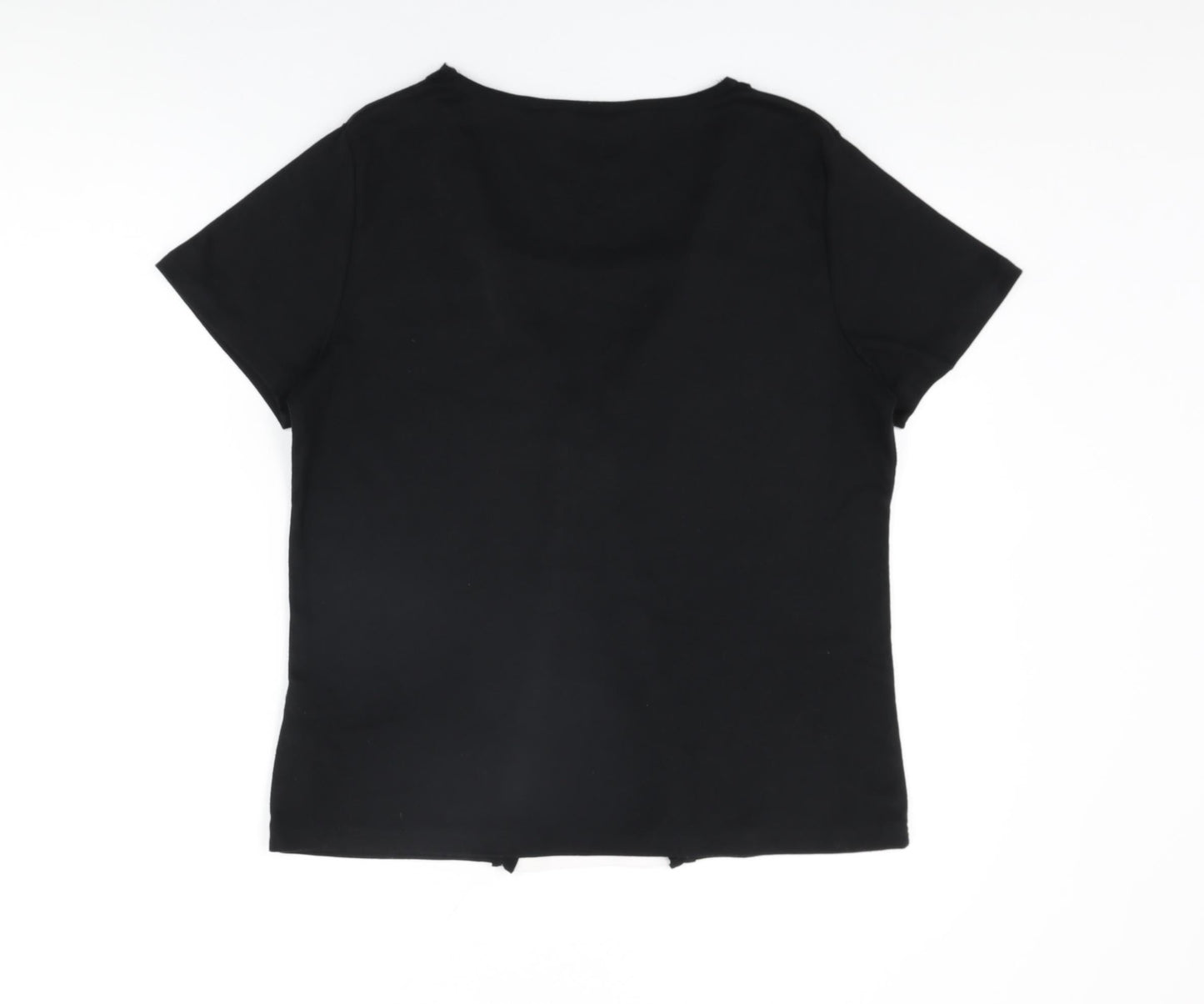 Womens UK Size M BM Collection Black Basic T-Shirt