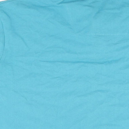 BHS Mens Blue Cotton Polo Size 2XL Collared Button