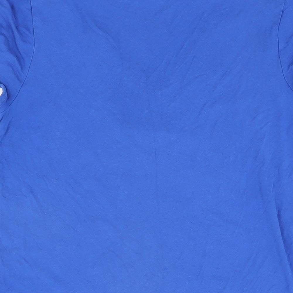 Womens UK Size 14 Debenhams Blue Basic T-Shirt