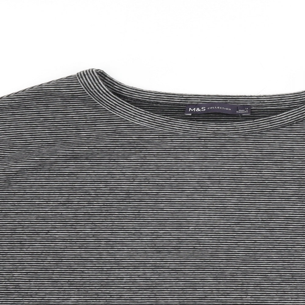 Womens UK Size 14 Marks and Spencer Grey Basic T-Shirt