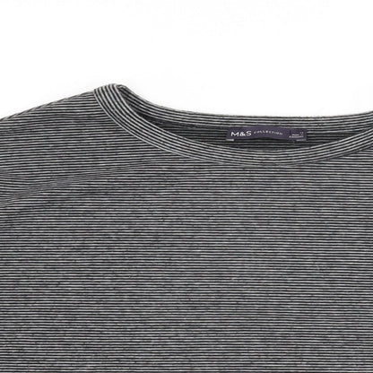 Womens UK Size 14 Marks and Spencer Grey Basic T-Shirt