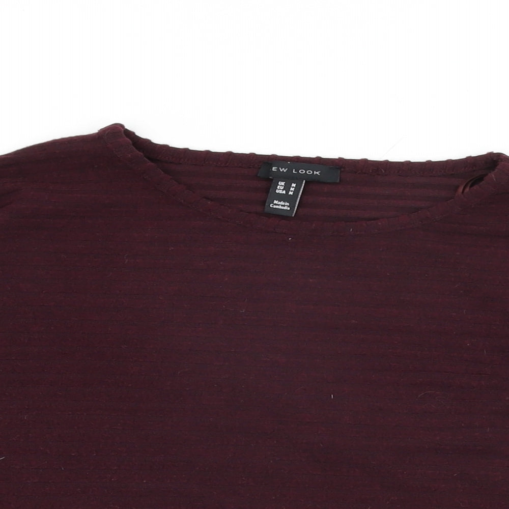 Womens UK Size M New Look Red Basic T-Shirt