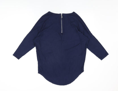 Womens UK Size 12 Select Blue Basic T-Shirt