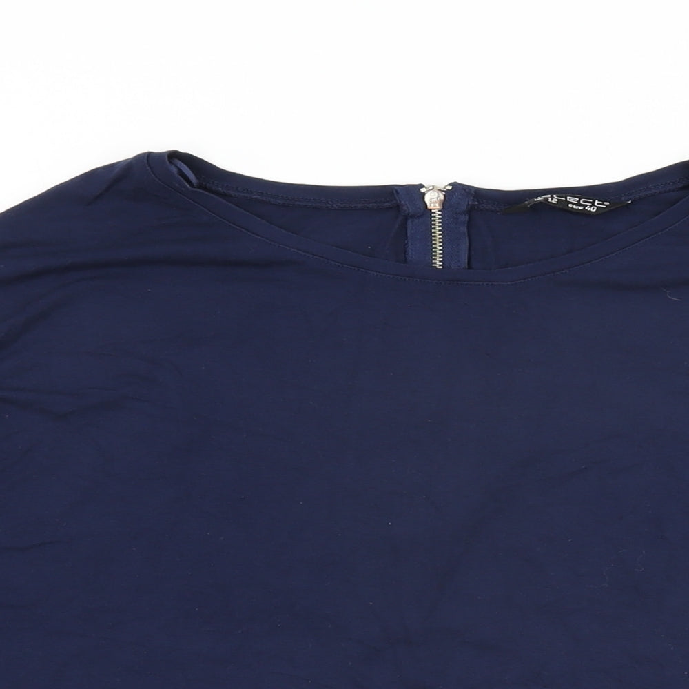 Womens UK Size 12 Select Blue Basic T-Shirt