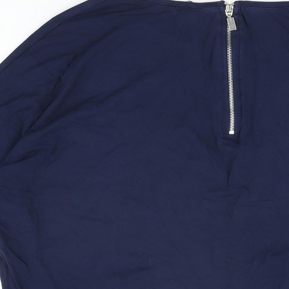 Womens UK Size 12 Select Blue Basic T-Shirt