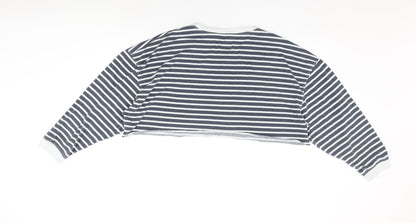 Womens UK Size 12 Missguided Blue Cropped T-Shirt