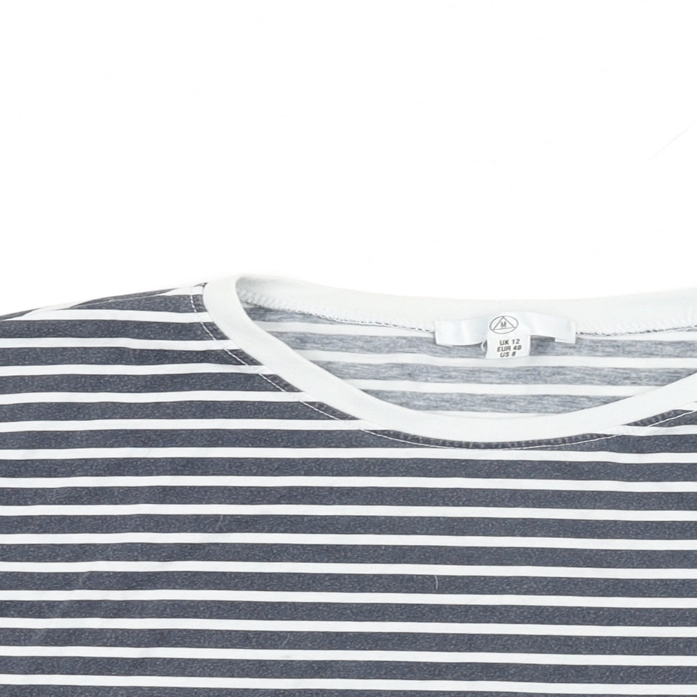 Womens UK Size 12 Missguided Blue Cropped T-Shirt