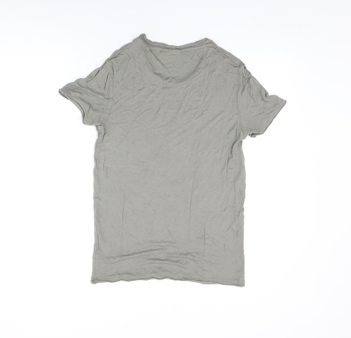 Womens UK Size 2XS ASOS Green Basic T-Shirt
