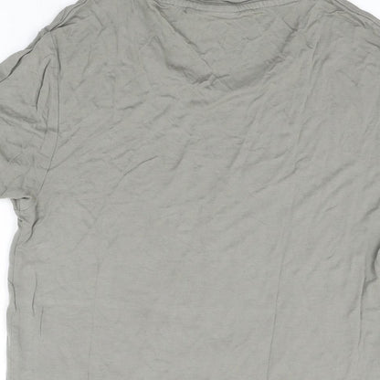 Womens UK Size 2XS ASOS Green Basic T-Shirt