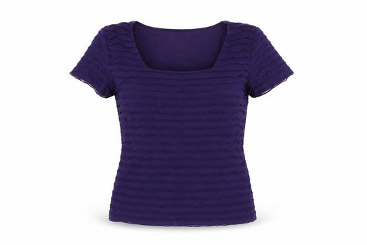 Womens UK Size 14 Kaliko Purple Basic T-Shirt