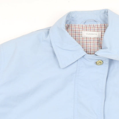 Classics Womens Blue Overcoat Coat Size 22 Zip