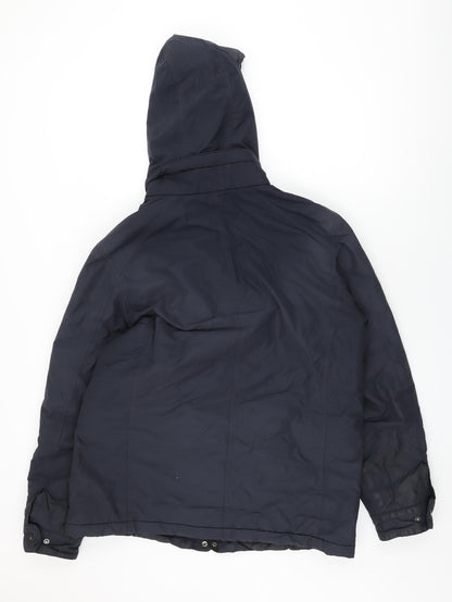 Mens UK Size L Marks and Spencer Black Overcoat