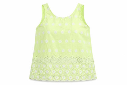 Next Womens Green Floral Cotton Basic T-Shirt Size 14 Round Neck