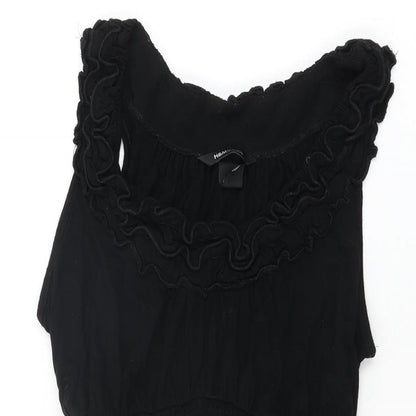 Womens UK Size M H&M Black Basic T-Shirt