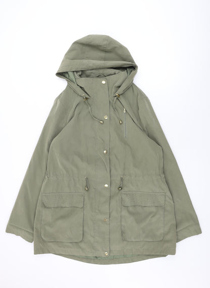 Womens UK Size 18 M&Co Green Overcoat