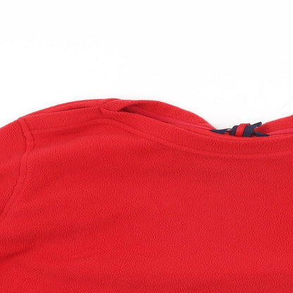 Lands' End Womens Red Polyester Basic T-Shirt Size 24 Round Neck - Size 24-26