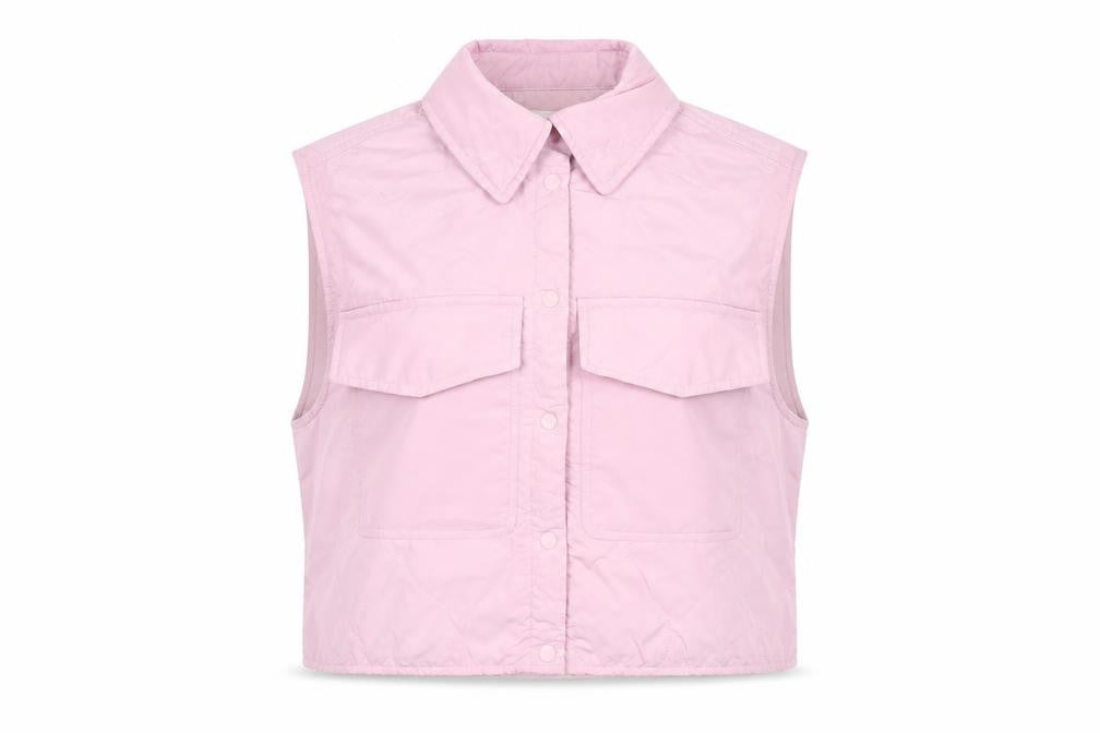 Womens UK Size S H&M Pink Basic Button-Up