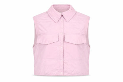 Womens UK Size S H&M Pink Basic Button-Up