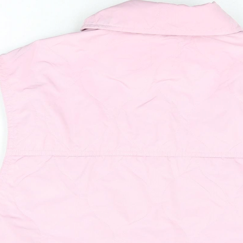 Womens UK Size S H&M Pink Basic Button-Up