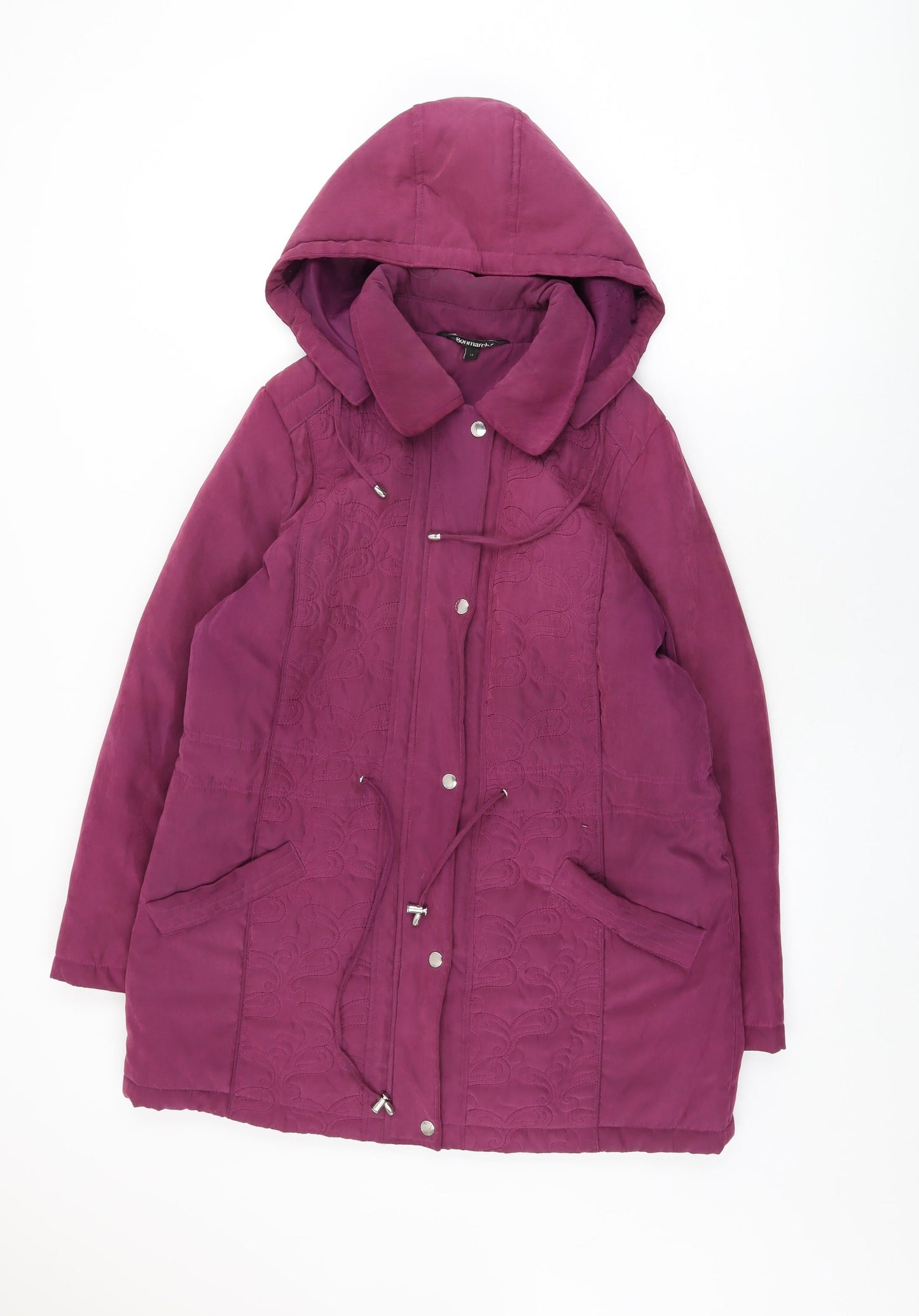 Womens UK Size 14 Bonmarché Purple Overcoat