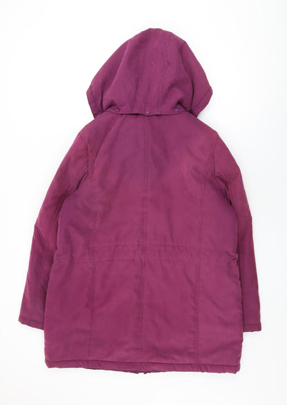 Womens UK Size 14 Bonmarché Purple Overcoat