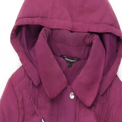 Womens UK Size 14 Bonmarché Purple Overcoat