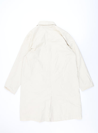 Marks and Spencer Womens Beige Overcoat Coat Size 14 Button