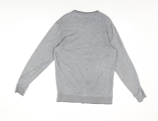 Zara Mens Blue Cotton T-Shirt Size XL Round Neck