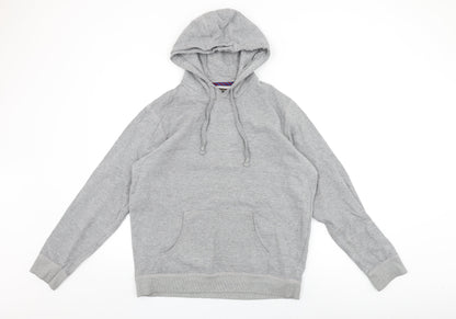 Mens UK Size L Burton Grey Pullover Hoodie